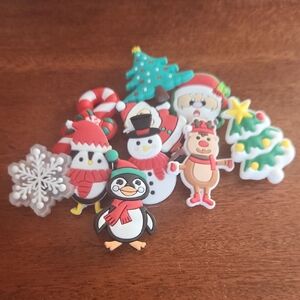 Lot Of 10 Christmas Croc Charms